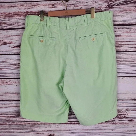 POLO Ralph Lauren Mens Size 34 Light Green Cotton Flat Front Chino Shorts   #175 - Picture 6 of 12